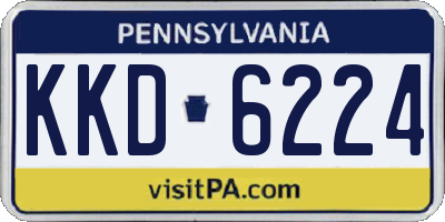 PA license plate KKD6224