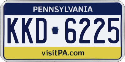PA license plate KKD6225
