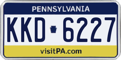 PA license plate KKD6227