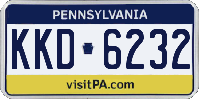 PA license plate KKD6232