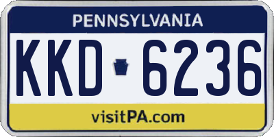 PA license plate KKD6236