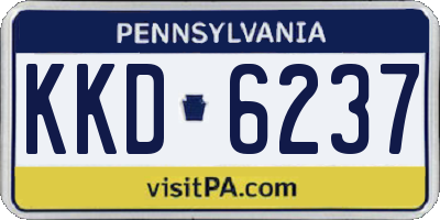 PA license plate KKD6237