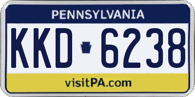 PA license plate KKD6238