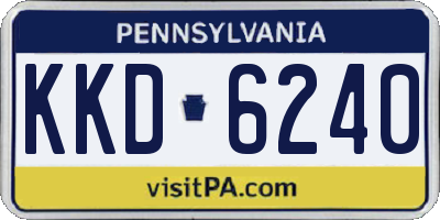 PA license plate KKD6240