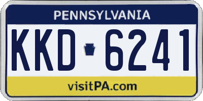 PA license plate KKD6241