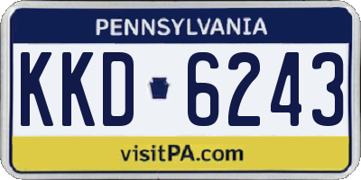 PA license plate KKD6243