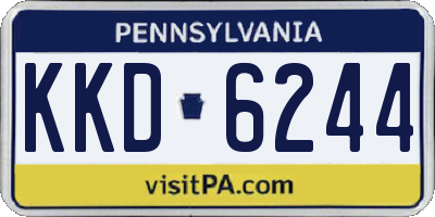 PA license plate KKD6244