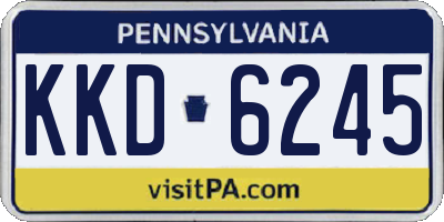 PA license plate KKD6245