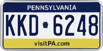 PA license plate KKD6248