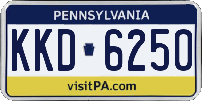 PA license plate KKD6250