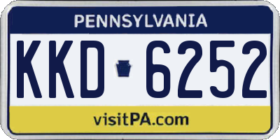 PA license plate KKD6252