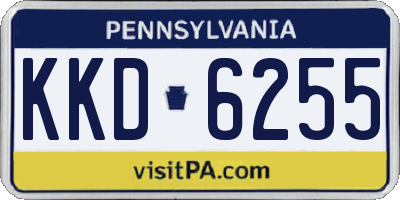 PA license plate KKD6255