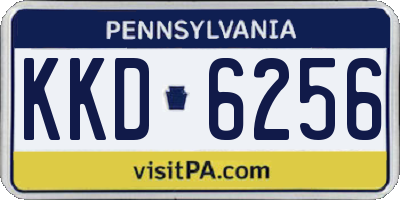 PA license plate KKD6256