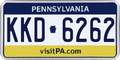 PA license plate KKD6262