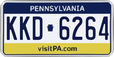 PA license plate KKD6264