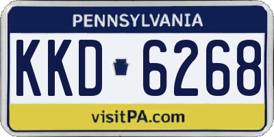 PA license plate KKD6268