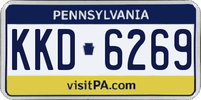 PA license plate KKD6269