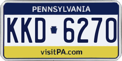 PA license plate KKD6270