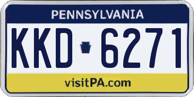 PA license plate KKD6271