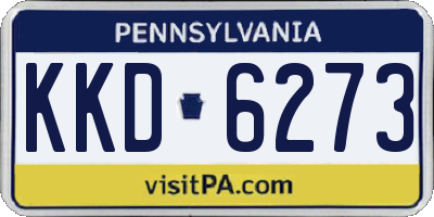 PA license plate KKD6273