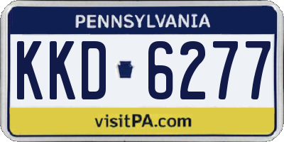 PA license plate KKD6277