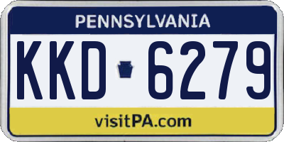 PA license plate KKD6279
