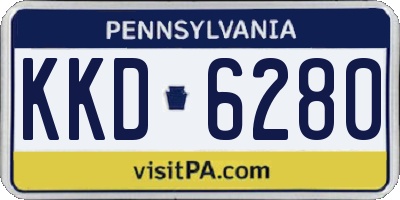 PA license plate KKD6280