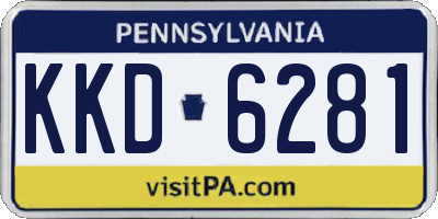 PA license plate KKD6281