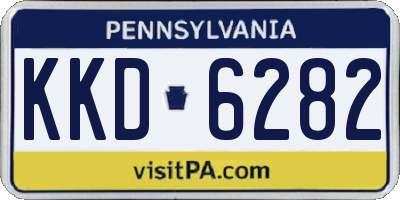 PA license plate KKD6282