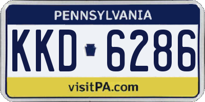 PA license plate KKD6286