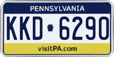PA license plate KKD6290