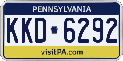 PA license plate KKD6292