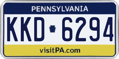 PA license plate KKD6294