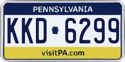 PA license plate KKD6299