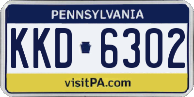 PA license plate KKD6302
