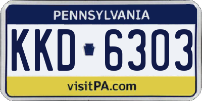 PA license plate KKD6303