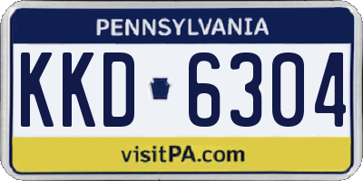 PA license plate KKD6304