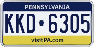 PA license plate KKD6305