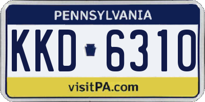 PA license plate KKD6310