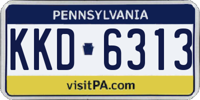 PA license plate KKD6313