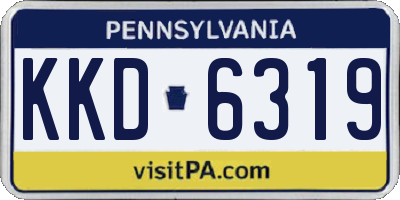PA license plate KKD6319