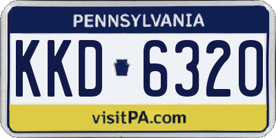 PA license plate KKD6320