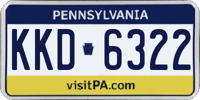 PA license plate KKD6322