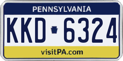 PA license plate KKD6324