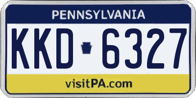 PA license plate KKD6327