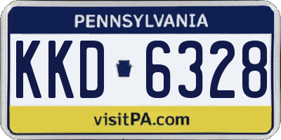 PA license plate KKD6328
