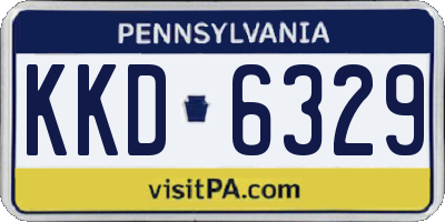 PA license plate KKD6329