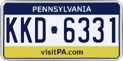 PA license plate KKD6331