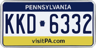 PA license plate KKD6332
