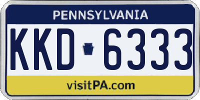 PA license plate KKD6333